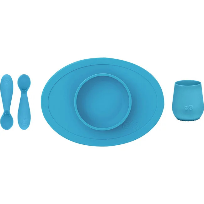 ezpz | First Foods Set, Blue | Maisonette | Maisonette