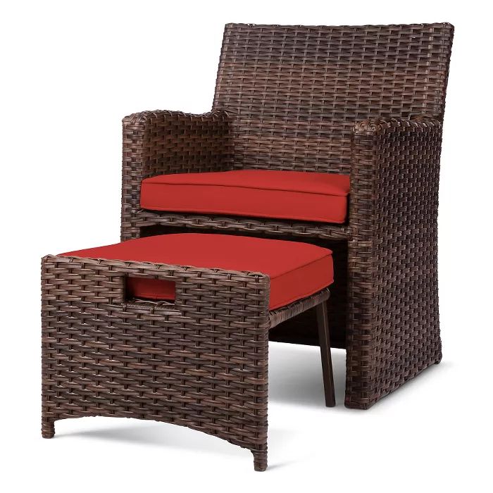 Halsted 5pc Wicker Small Space Patio Furniture Set - Threshold&#153; | Target