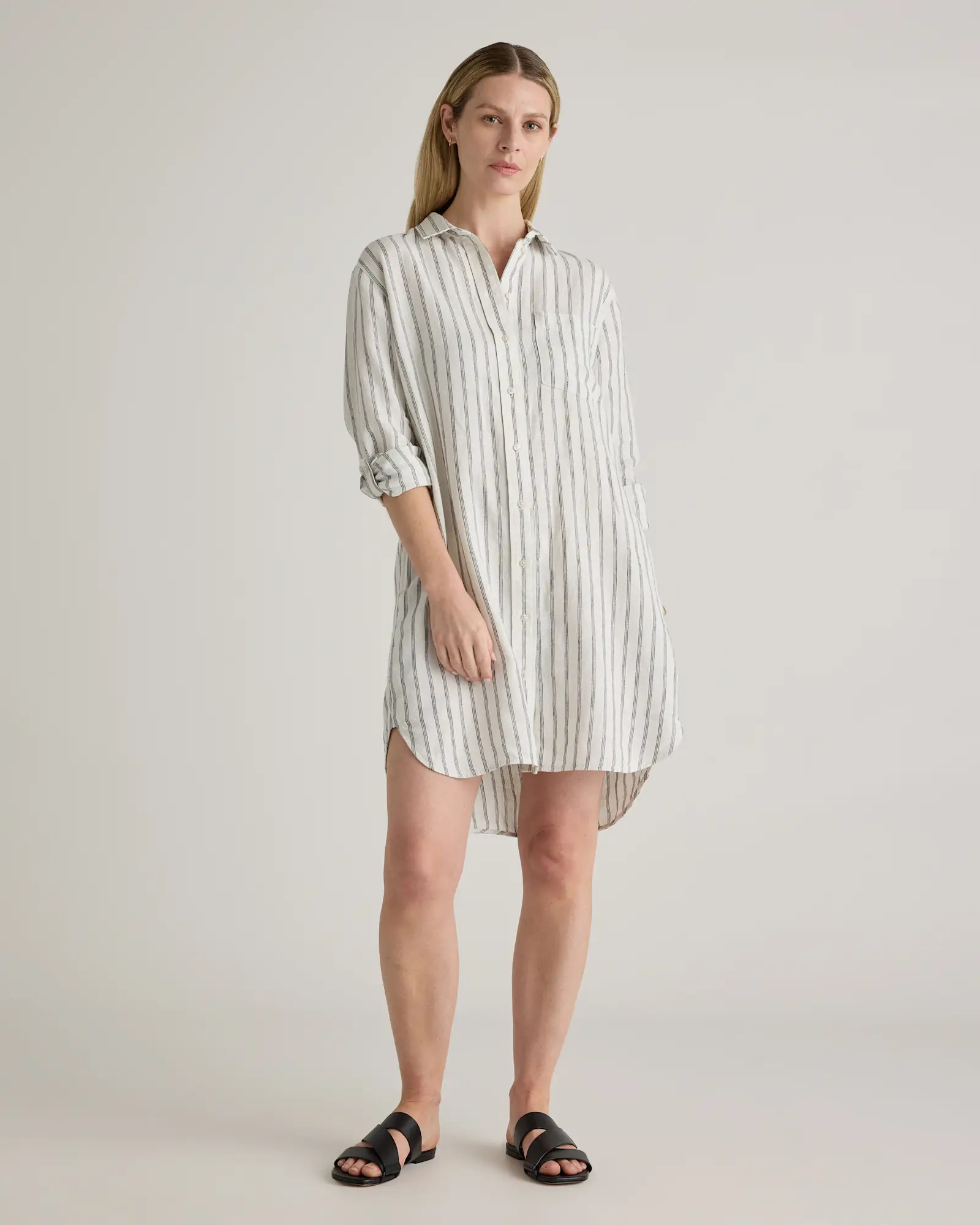 100% European Linen Shirt Dress | Quince