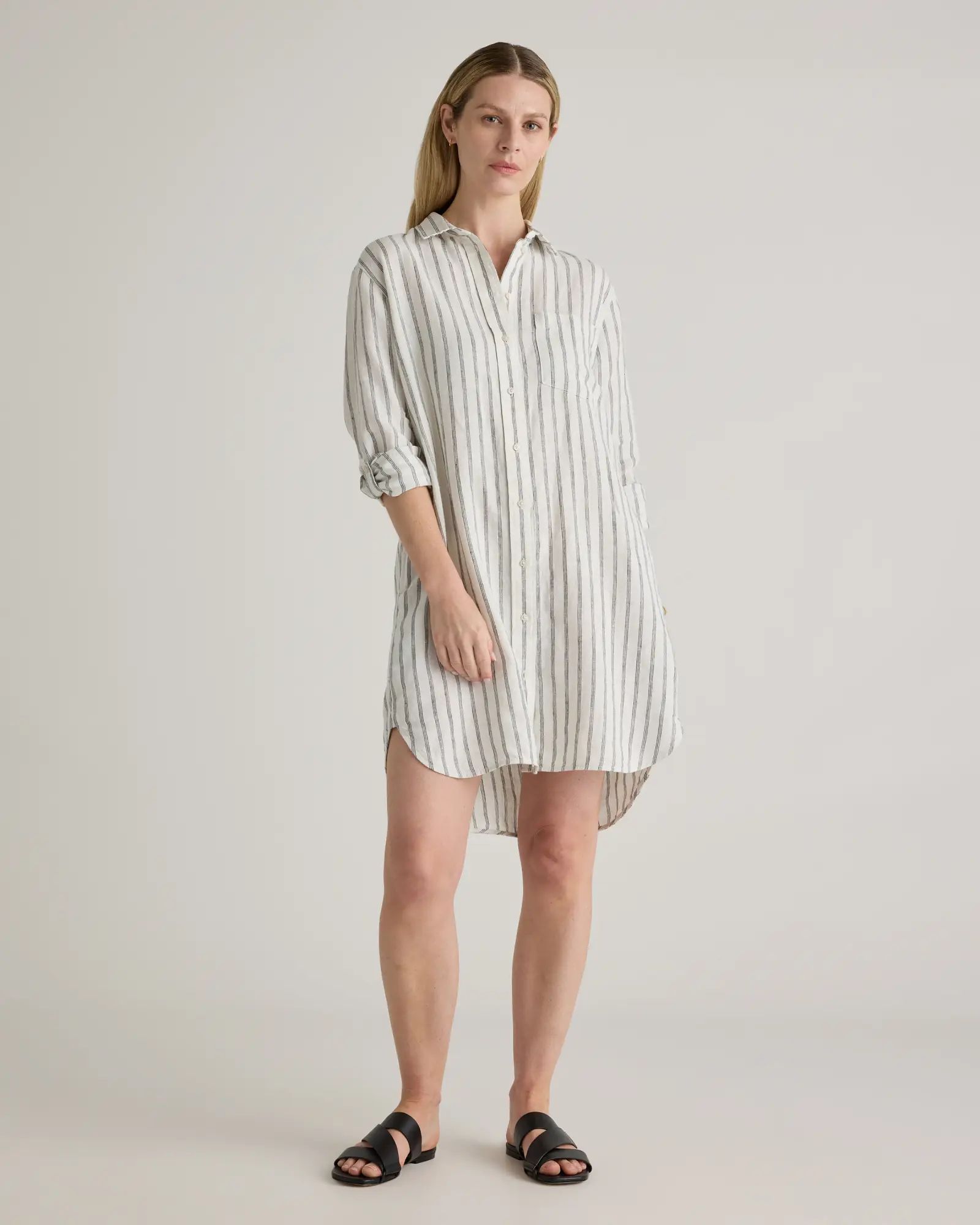 100% European Linen Shirt Dress | Quince