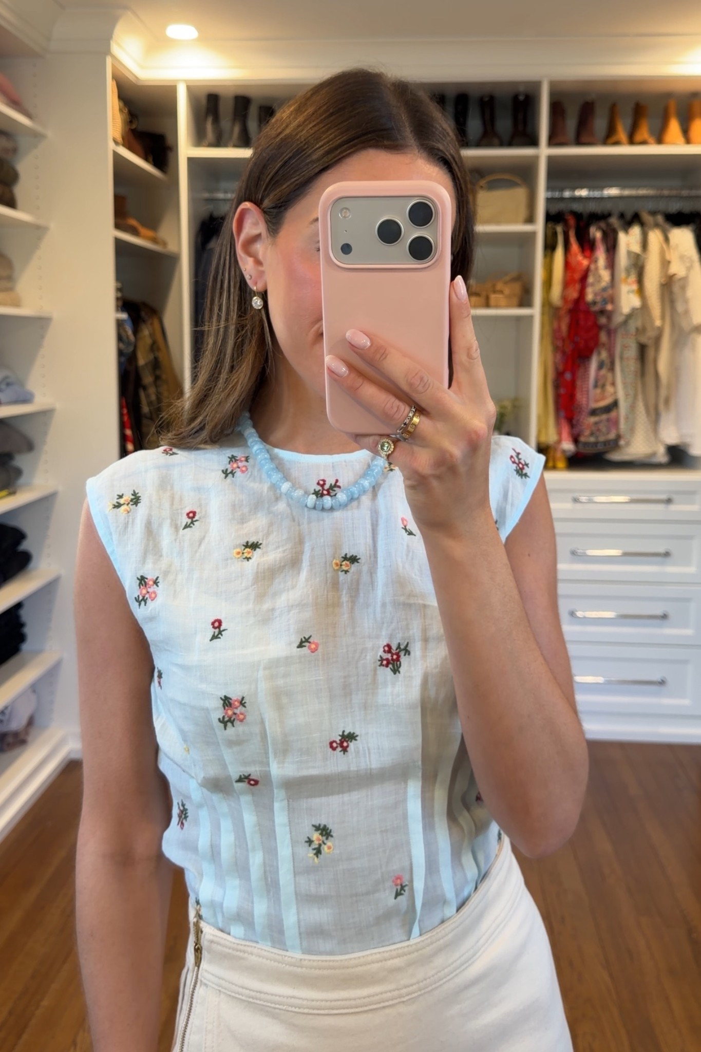 00 top 
00 skirt 

J.crew
Spring trends 
Spring tops 
Denim skirt 

#LTKSaleAlert #LTKdayinmylife #LTKootd