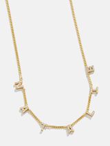 Mini 18K Gold Custom Spaced Letter Name Necklace | BaubleBar (US)
