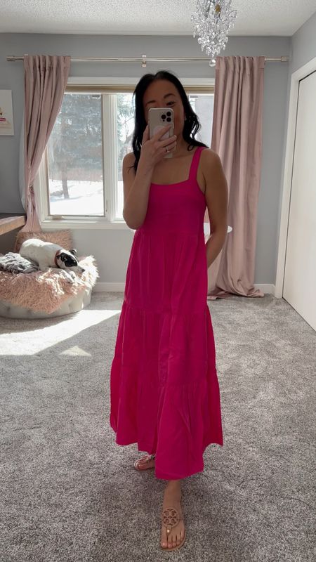 Cute and vibrant pink maxi dress for spring or summer! It has pockets, too! 

#casualstyle #springclothes #beachdress #petitefashion

#LTKFind #LTKstyletip #LTKU