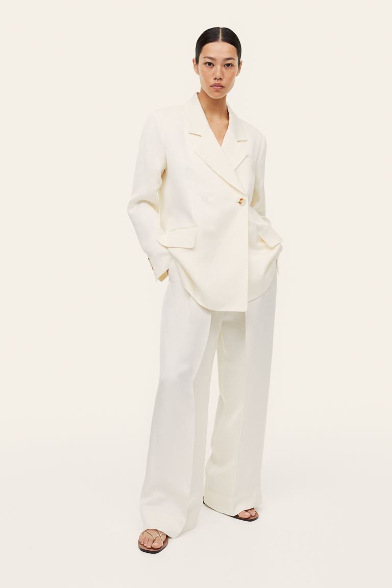 Pantaloni eleganti in misto lino | H&M (FR & ES & IT)