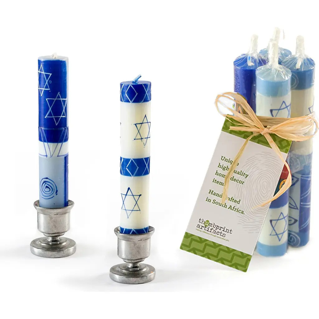 Thumbprint Artifacts Shabbat Star of David Painted Candles at Nordstrom | Nordstrom