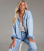 Washed Knit Shacket | Buckle