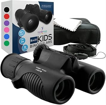 Think Peak Black Binoculars Science Toy for Kids Ages 4-8 Years - Real Compact Outdoor Adventure ... | Amazon (US)