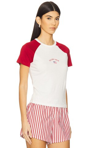 x REVOLVE Heritage Baseball Tee in Cherry | Revolve Clothing (Global)