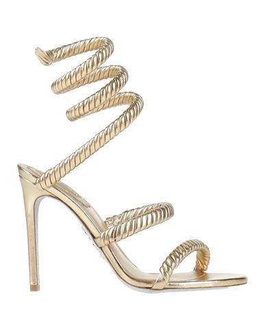Rene' Caovilla Woman Sandals Gold Size 5.5 Lambskin | YOOX (US)