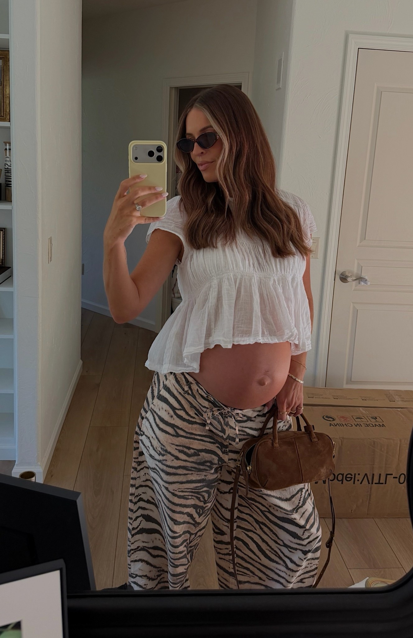 Zara pants 🔗 them in camo also! Bump friendly ootd

#LTKootd #LTKmomlife #LTKBump