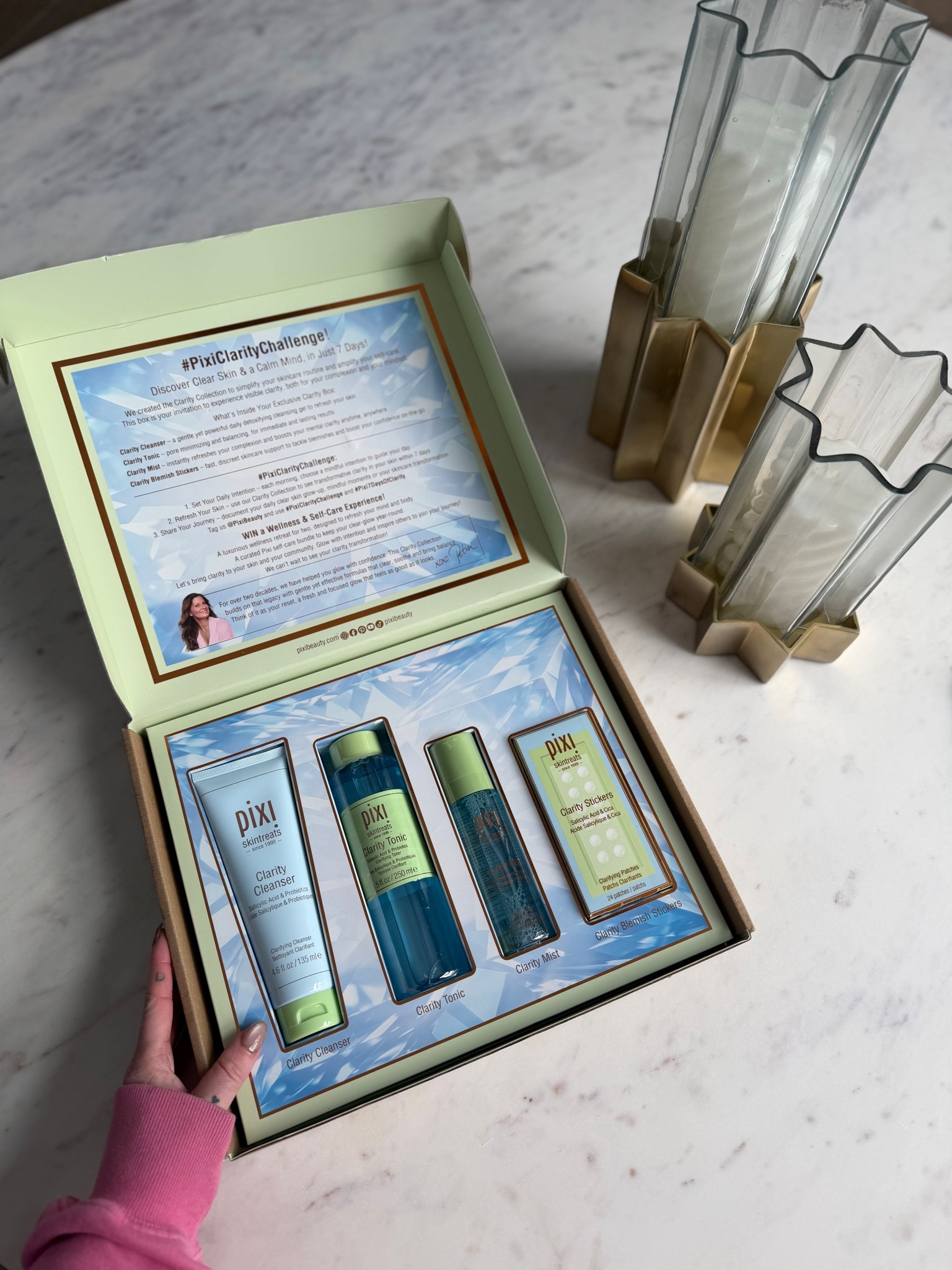 New skin care fines from pixie beauty, available at target, salicylic acid pimple patches and clarifying patches. Clarifying gel cleanser for refreshed skin.