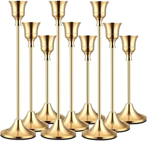 Potchen Set of 9 Candlestick Holders, Taper Candle Decorative Holders for Table Centerpiece Moder... | Amazon (US)