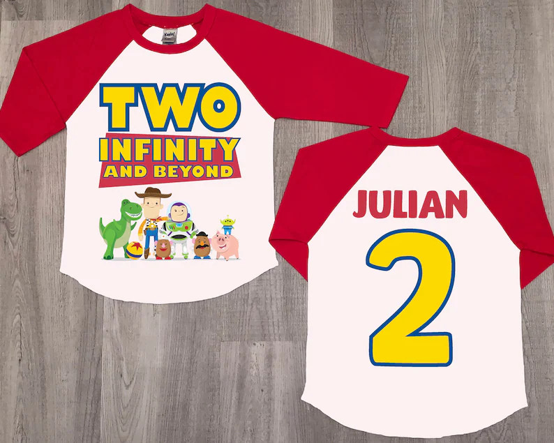 Two infinity birthday shirt, 2nd birthday shirt, buzz lightyear shirt, toy story shirt, disney sh... | Etsy (US)