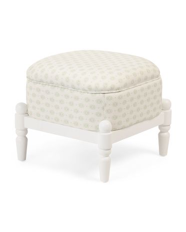 17in Block Print Storage Cocktail Ottoman | Marshalls