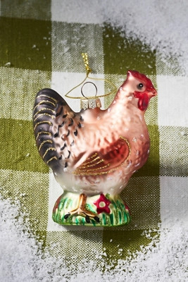 Chicken Glass Ornament | Anthropologie (US)