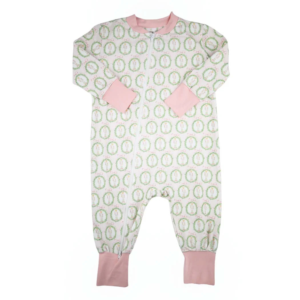 Christmas Pink Nutcracker Zippy Romper | The Bella Bean