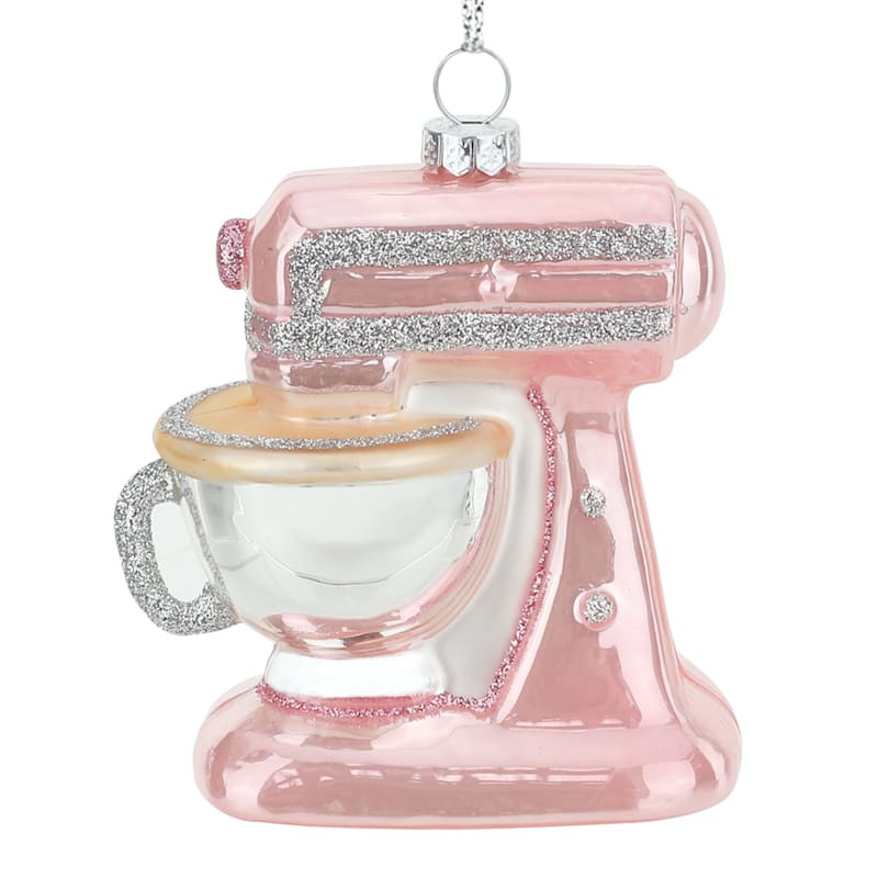 Mrs. Claus' Bakery Stand Mixer Glass Ornament, 4" | At Home