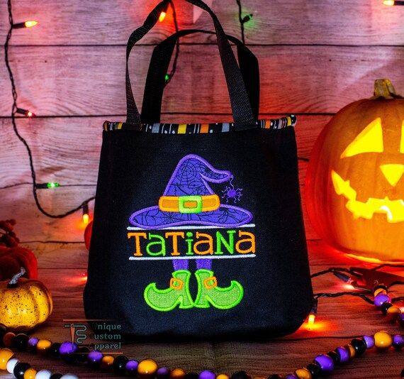 Witch Halloween Bucket Girl Personalized Trick or Treat Bag - Etsy | Etsy (US)