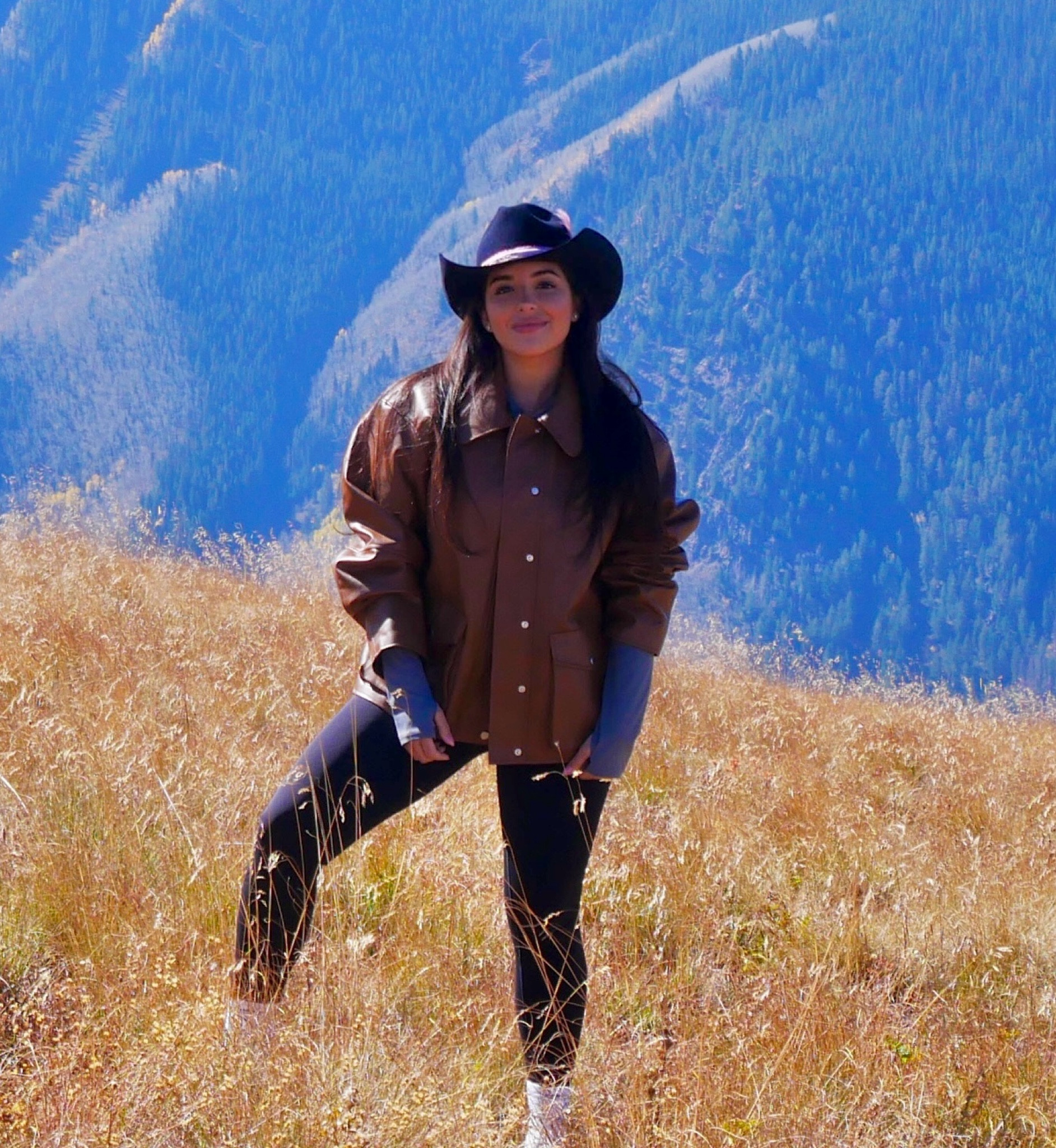 The perfect leather jacket for the fall. 