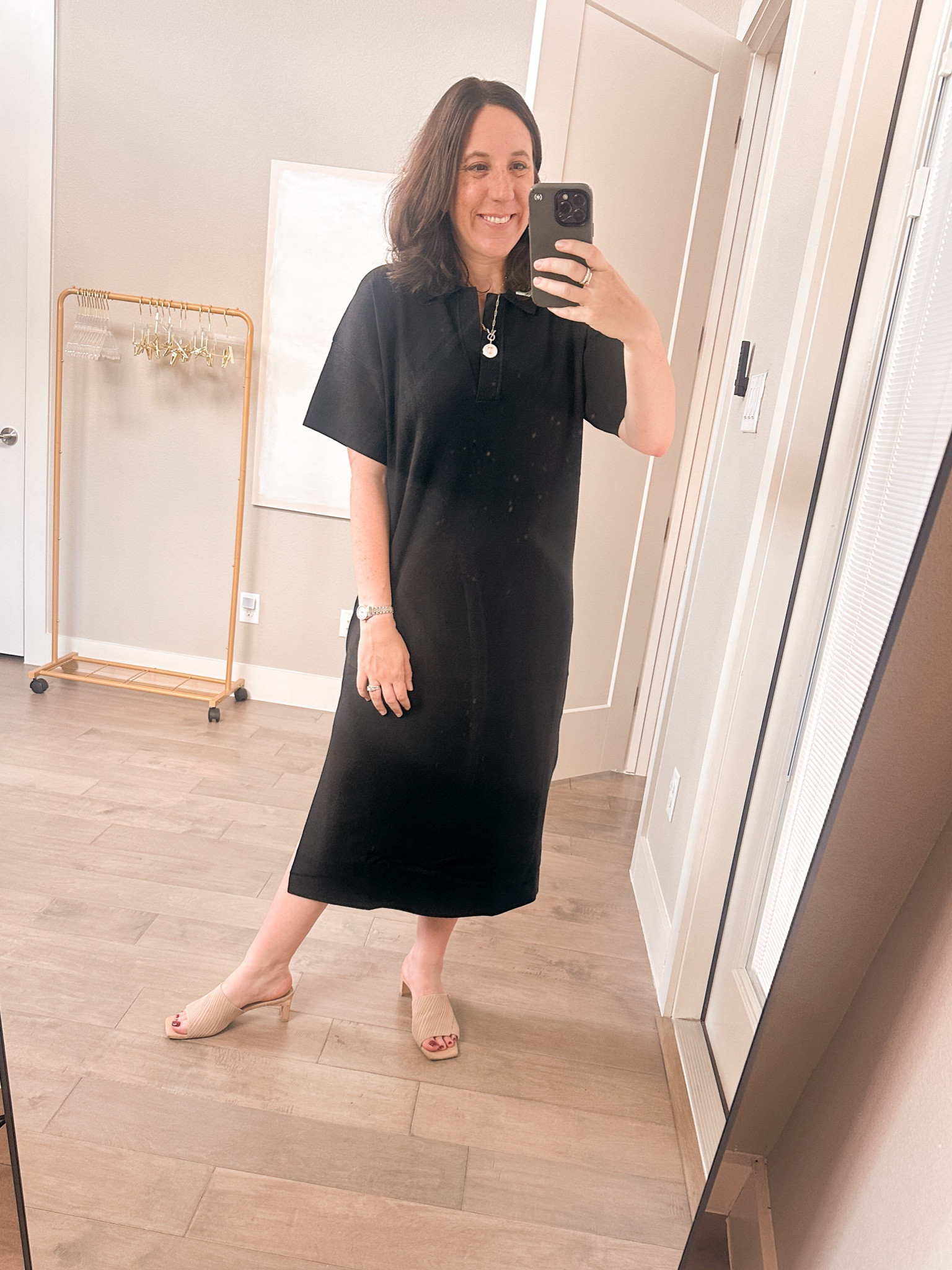 knee length dresses for ladies XiRENA Channing Shirt - Black