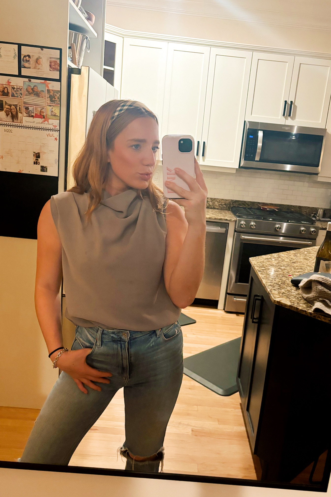 Friday night in with the girls! Wearing this top from Aritzia and jeans by Paige for an elevated casual look!#LTKBacktoSchool

#LTKStyleTip #LTKSeasonal