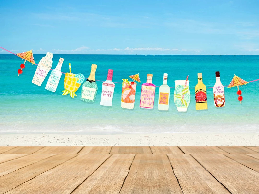 Tropical Beach Themed Bachelorette Party Decorations - Etsy | Etsy (US)