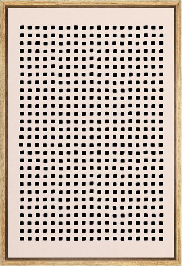 IDEA4WALL Framed Canvas Print Wall Art Mid-Century Modern Duotone Dot Circle Pattern Abstract Sha... | Amazon (US)