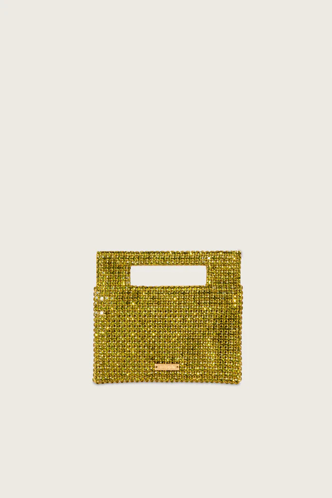 LUCINDA NANO RHINESTONE CLUTCH  - OLIVE | Cult Gaia - US