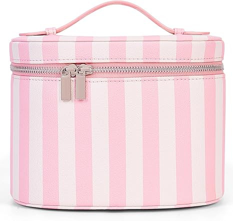 YFGBCX Checkered Makeup Bag Vanity Case with Divider Travel Toiletry Bag Women Cosmetic Bag Makeu... | Amazon (US)