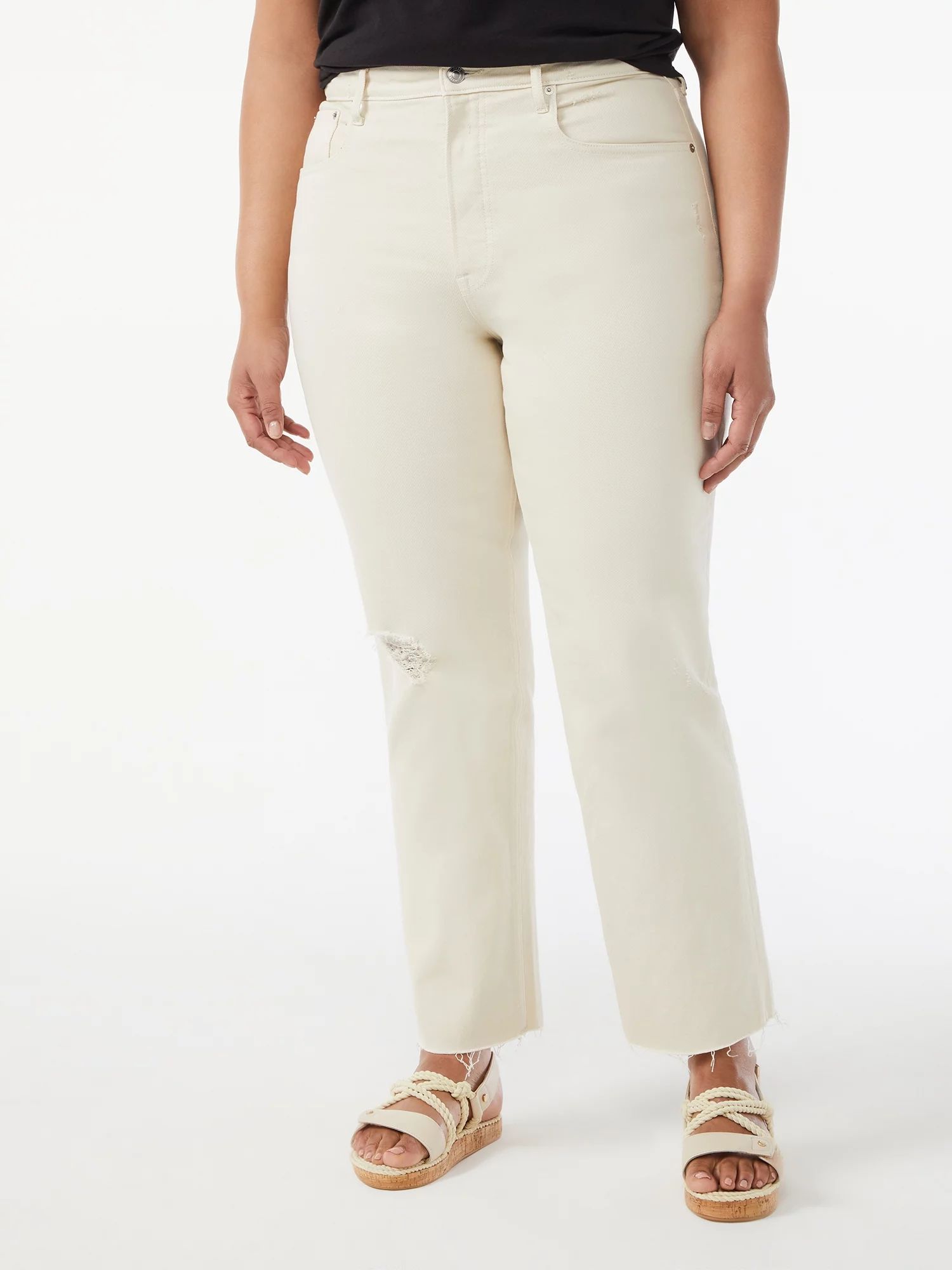 Free Assembly Women's Super High Rise Straight Jeans | Walmart (US)