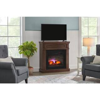 Grantley 41 in. W Freestanding Electric Fireplace Mantel in Simply Brown | The Home Depot