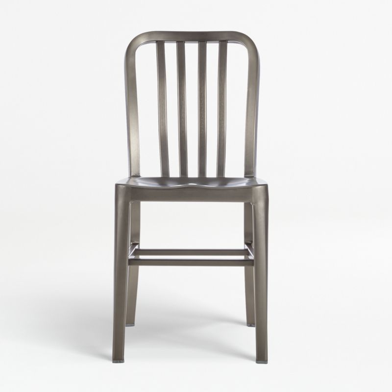 Delta Nickel Dining Chair + Reviews | Crate & Barrel | Crate & Barrel