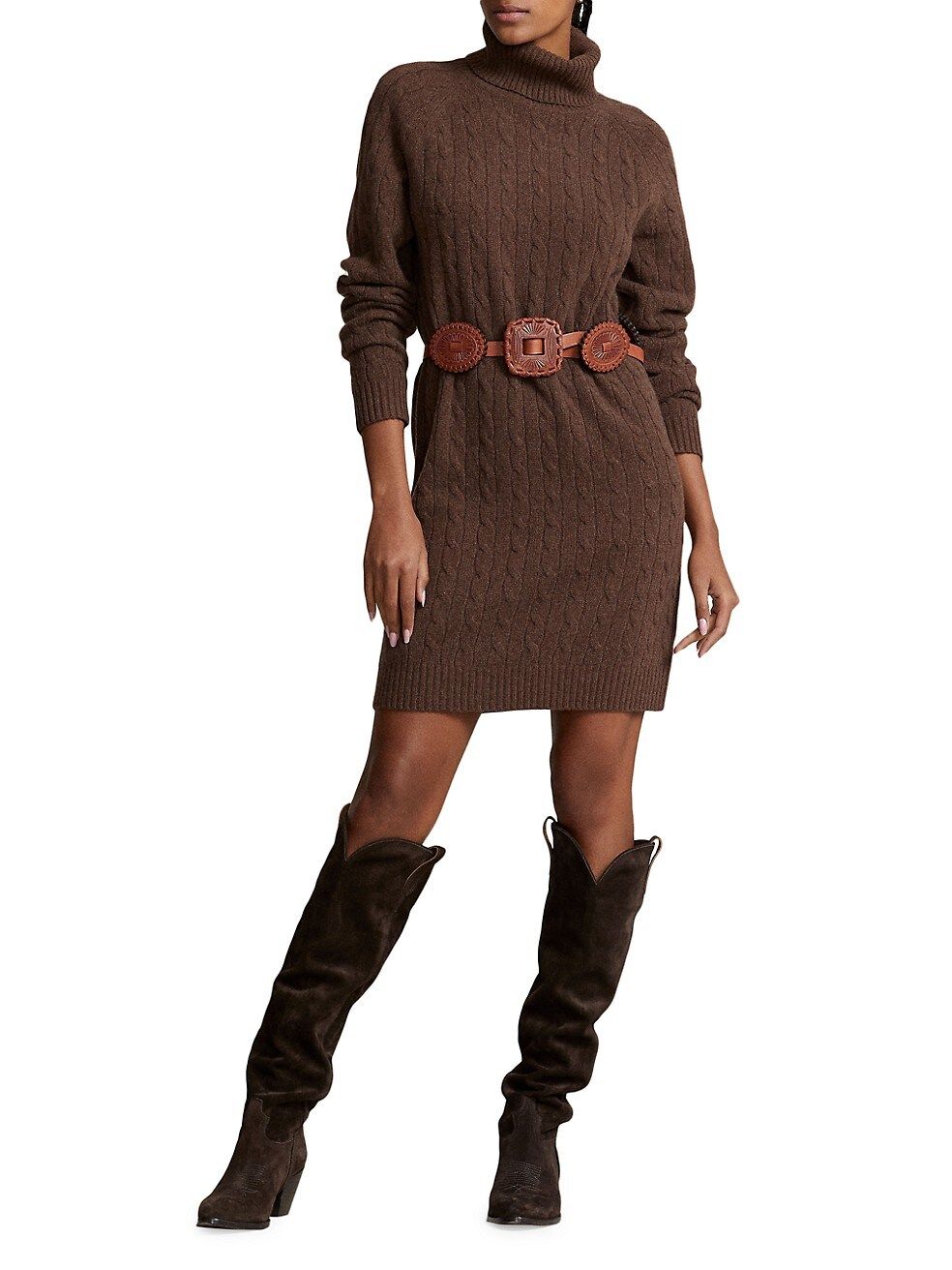 Wool-Cashmere Cable-Knit Sweaterdress | Saks Fifth Avenue