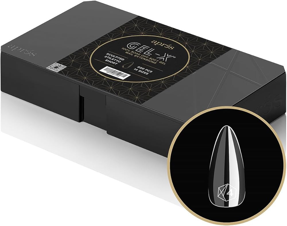 Gel-X® Sculpted Stiletto Short | 600 Gel-X Tips, Premium Quality, 14 Sizes 00-9 | Half-sizes Inc... | Amazon (US)
