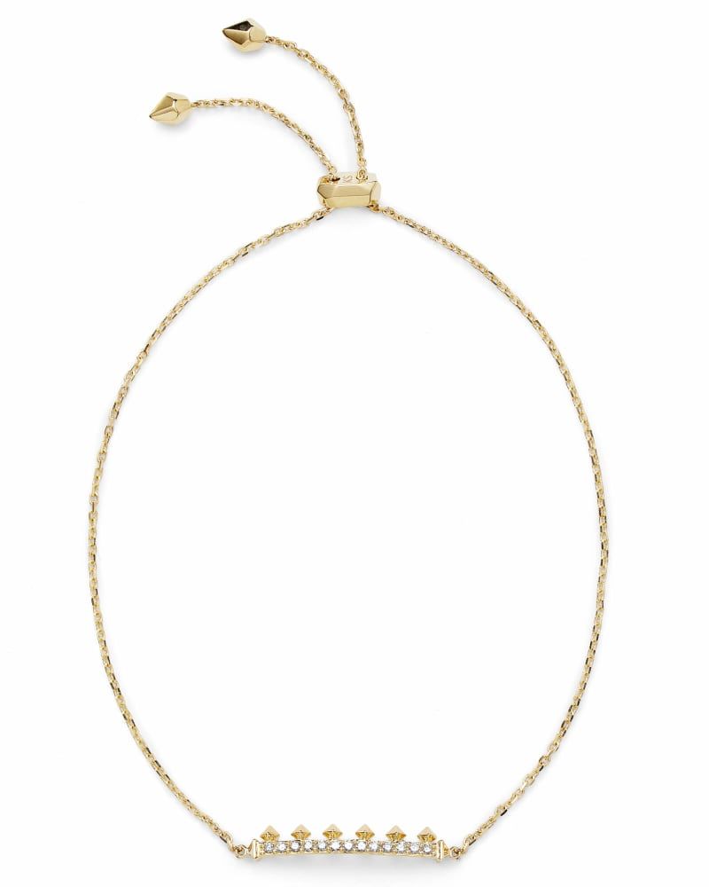 Molly Adjustable Chain Bracelet in White Diamond and 14k Yellow Gold | Kendra Scott
