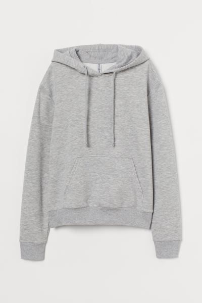 Soft, long-sleeved sweatshirt with a jersey-lined drawstring hood, kangaroo pocket, and ribbing a... | H&M (US + CA)