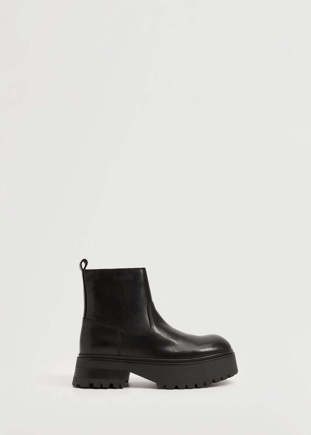 Platform leather ankle boots | MANGO (UK)