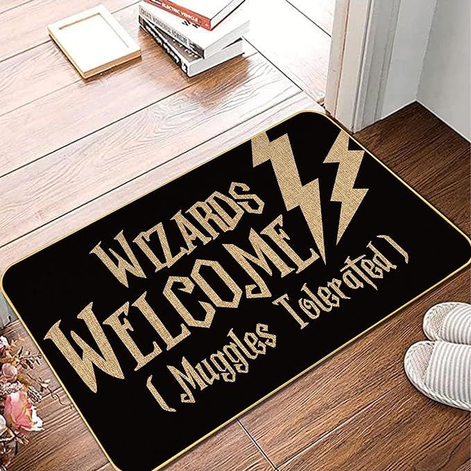 MOPURR Halloween Welcome Door Mat Funny Wizards Personalized Monogram, Living Room Kitchen Floor ... | Amazon (US)