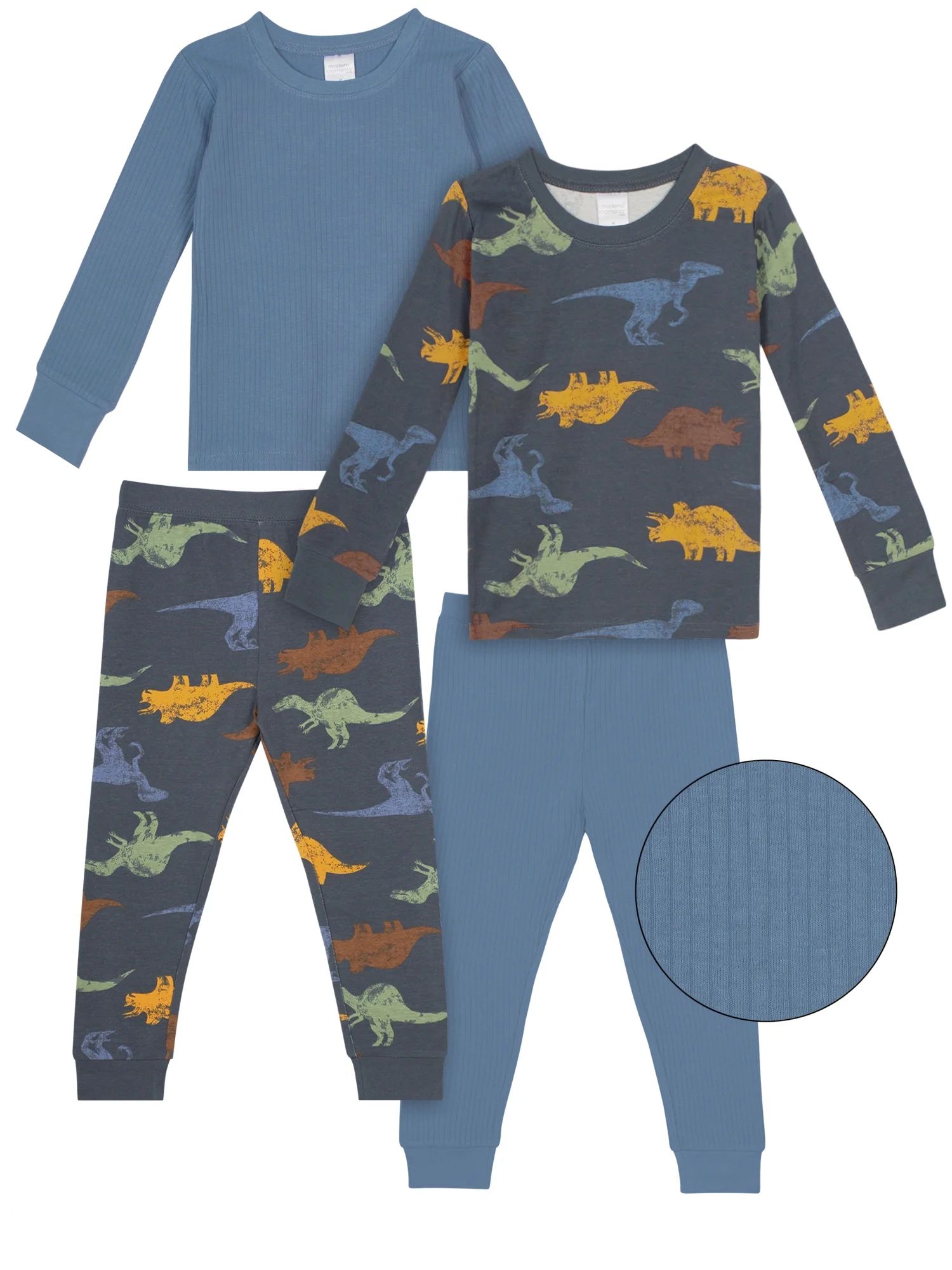 "Modern Moments by Gerber Baby & Toddler Boy Long Sleeve Snug Fit Cotton Pajamas, 4 Piece (12M-5T... | Walmart (US)