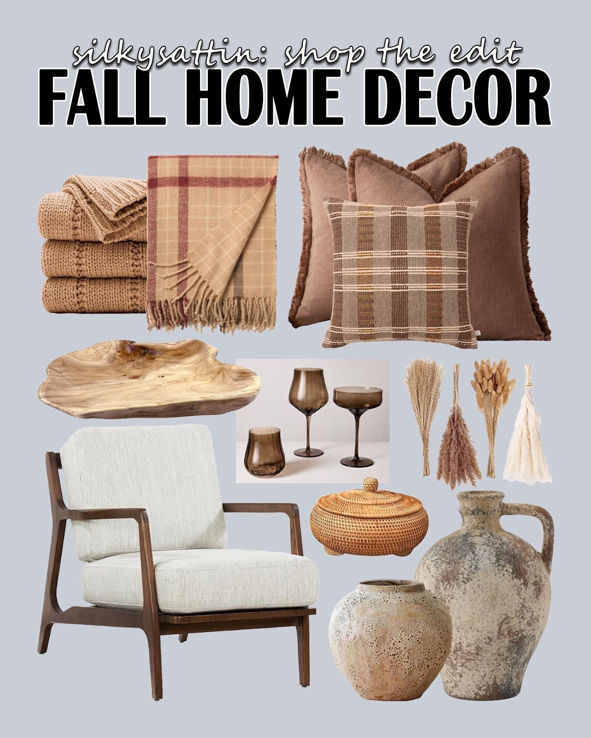 Shop the Edit: Fall Home Decor 

Corn mazes, apple picking, changing foliage and all things pumpkin flavored. Yes, fall is upon us which means it’s time to redecorate! I love how changing even the smallest of details makes your home look completely different. You don’t even have to do too much. Try something simple like replacing the artificial flowers for fall stems and keeping the same vase. You can also change out your couch pillow covers. It really doesn’t take much. 

Here are some ideas to get you started. Our inspiration is: shades of brown.

#brown #homedecor #fall #decor


#LTKHome #LTKHoliday #LTKSeasonal
