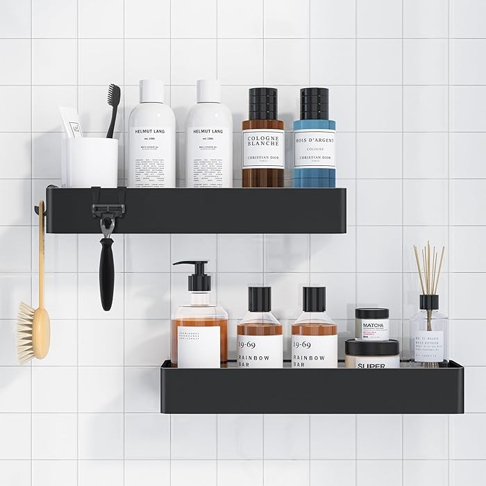 Kitsure Shower Caddy - 2 Pack Adhesive Shower Organizer, Rustproof Metal Shelves, No-Drill Bathro... | Amazon (US)