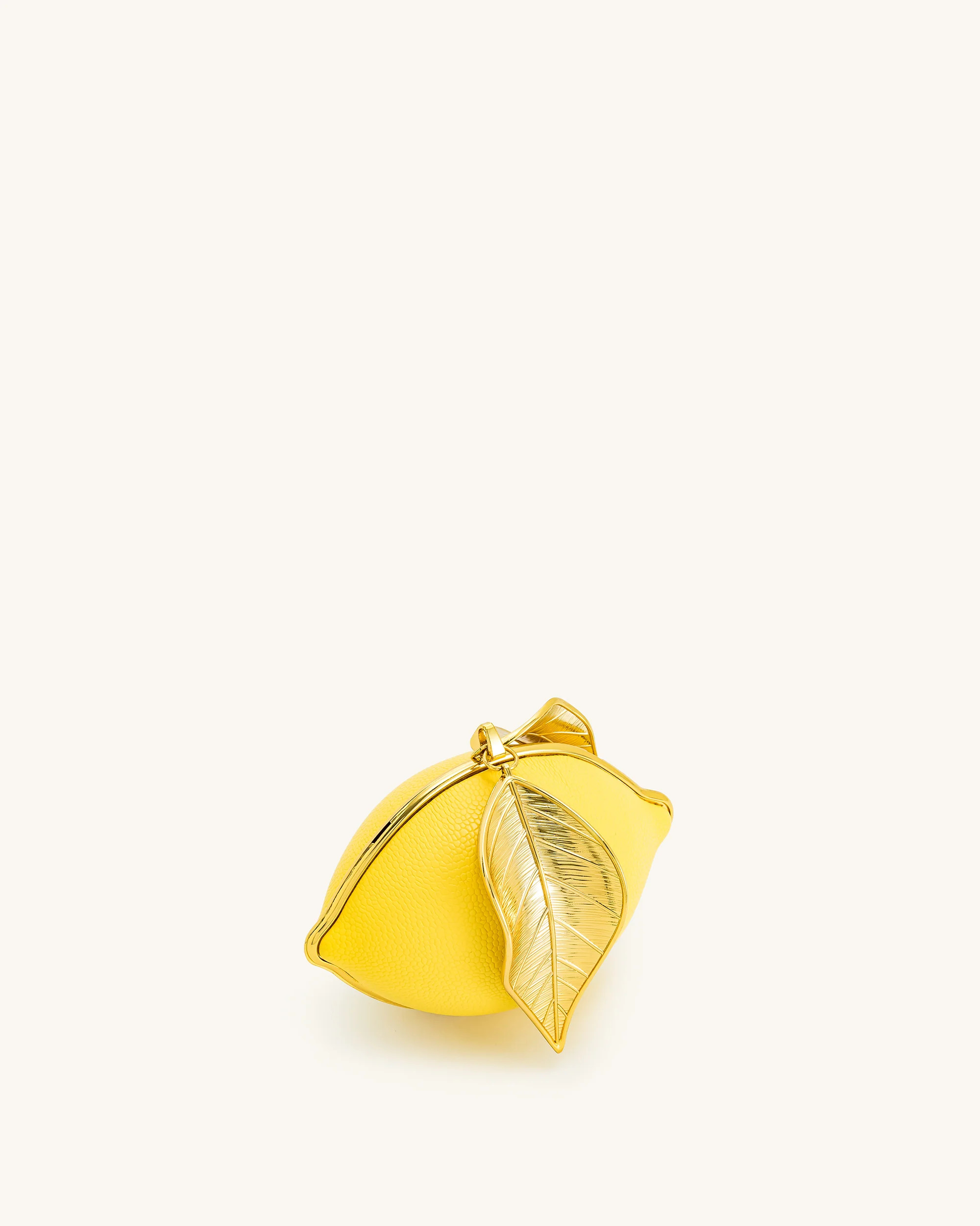 Tori Vegan Leather Metal Structure Clutch - Lemon Yellow | JW PEI US