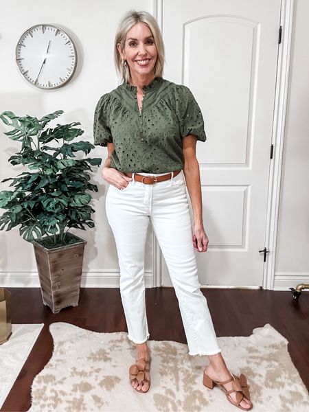 This adorable Amazon spring or summer outfit is affordable and perfect for so many occasions. The eyelet blouse comes in 18 colors! Levi’s run small in white. Size up. 

Spring outfit, casual outfit, over 40, over 50, Amazon fashion, eyelet, 

#LTKstyletip #LTKover40 #LTKfindsunder50