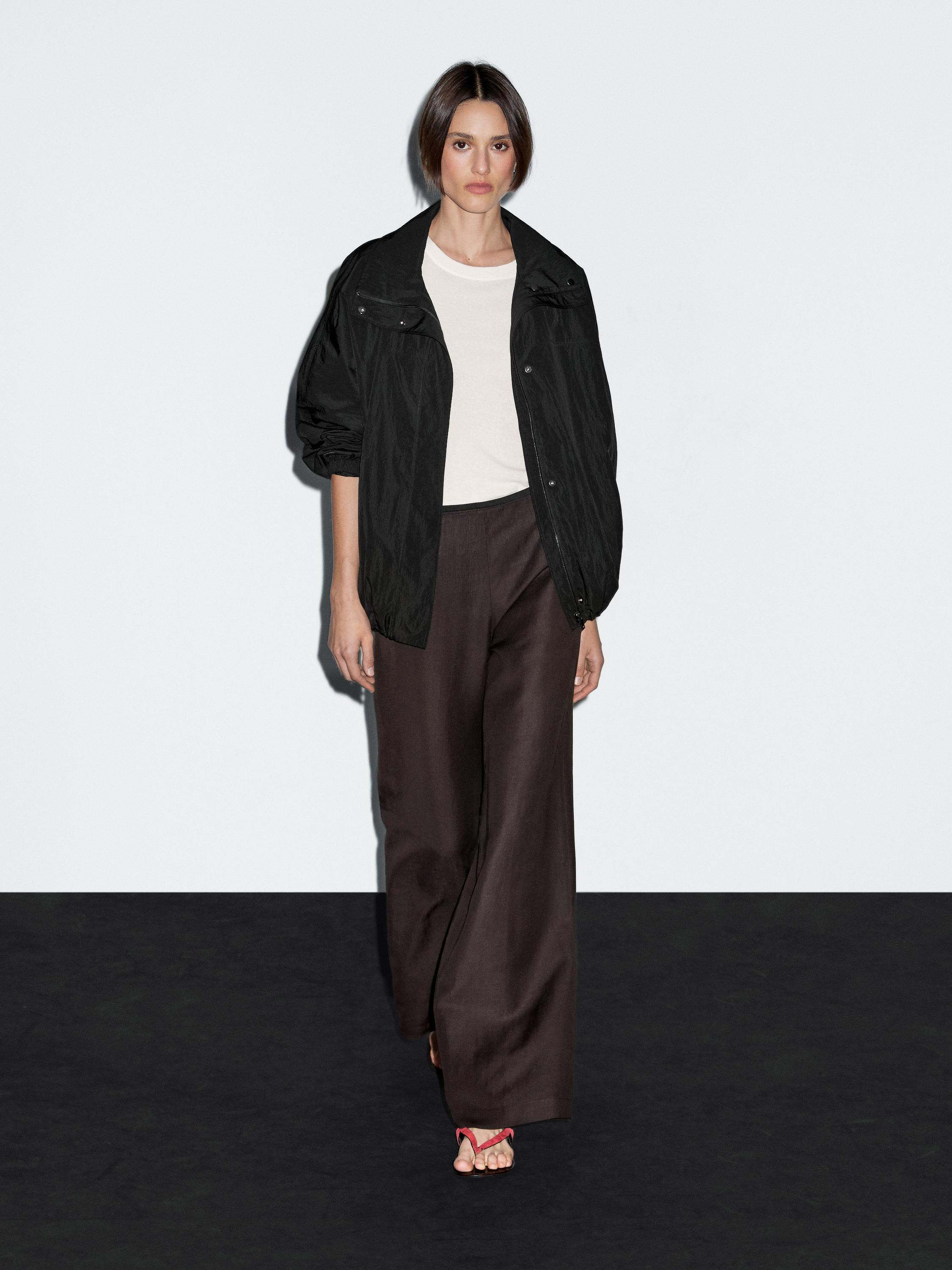 High neck technical puffer jacket · Black · Coats And Jackets | Massimo Dutti | Massimo Dutti UK