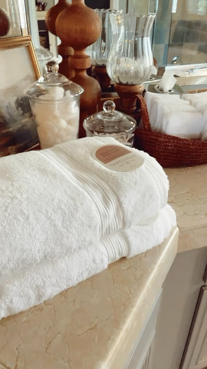 If you are shopping for new bath towels the Threshold “antimicrobial” collection from Target passes my softness test. 👍🏻 

#bathtowel #towel #bathroom

#LTKhome