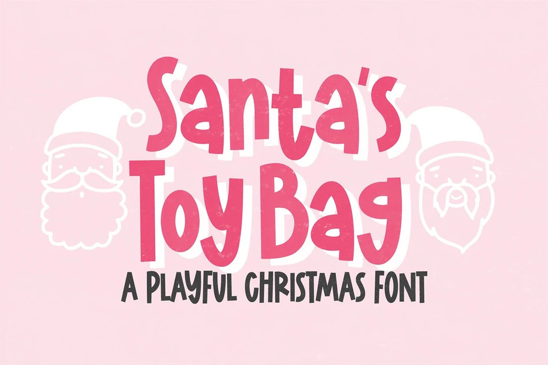 Christmas Font "Santa's Toy Bag" Display Christmas Font, bold Christmas font, bold display font, ... | Etsy (US)