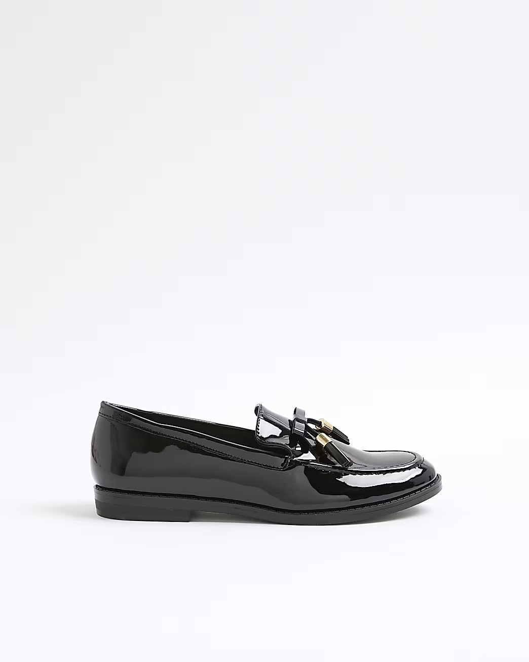 Black Patent Tassel Loafers | River Island UK & IE