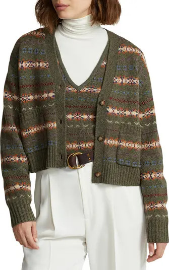 Ralph Lauren Fair Isle Wool Blend Cardigan | Nordstrom | Nordstrom