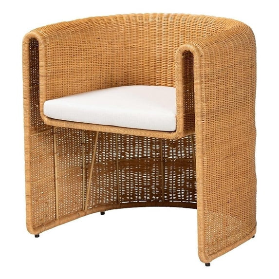 bali & pari Carina Natural Rattan Barrel Dining Chair | Walmart (US)