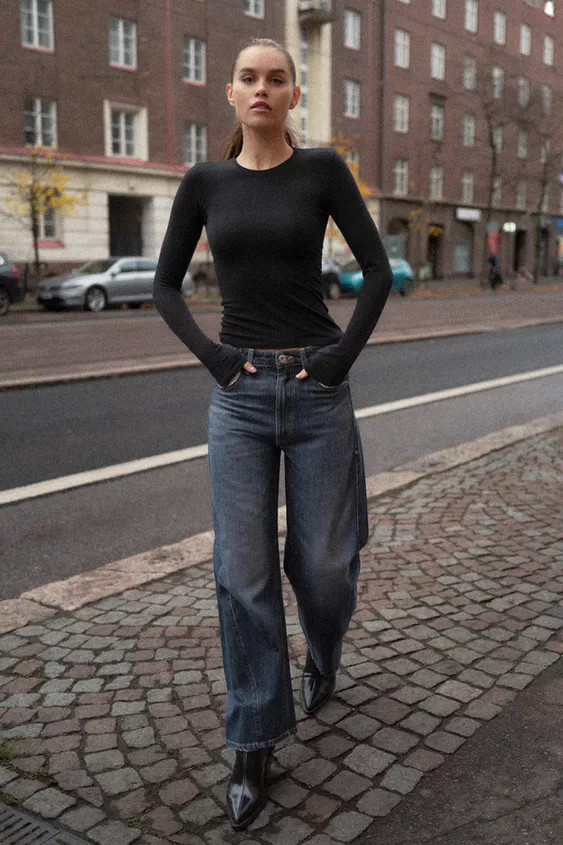 LONG SLEEVE T-SHIRT | Zara Canada